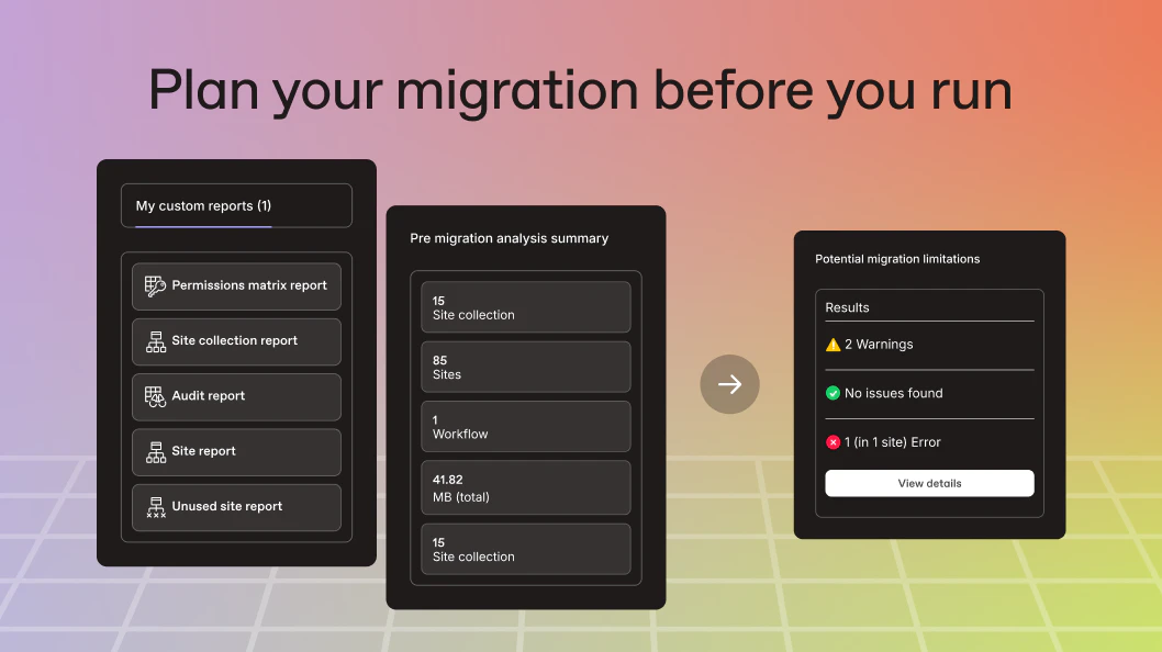 screenshot of ShareGate Migrate